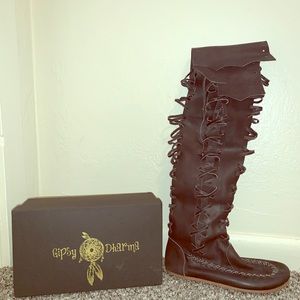 Gipsy Dharma Leather Knee High Boots